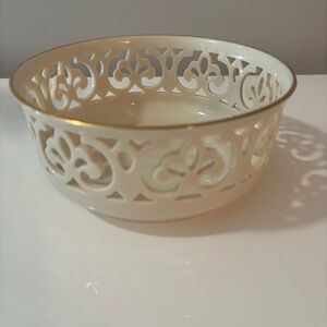 Lenox Cream and Gold Bowl